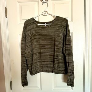 Piphany green striped, relaxed sweatshirt